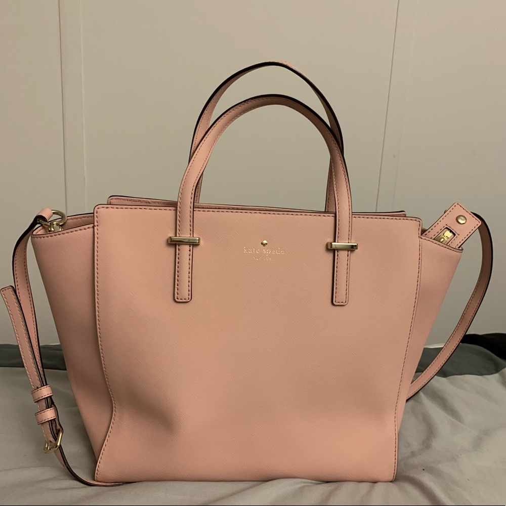 kate spade pink leather satchel